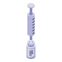 Baby vaccine icon isometric vector. Child flu vector