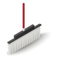 Floor broom icon, isometric style vector