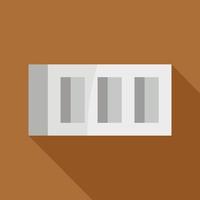 Building block icon, flat style vector