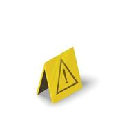 Wet floor icon, isometric style vector