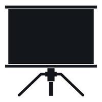 Blank projection screen icon, simple style vector
