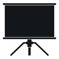 Blank projection screen icon, simple style vector