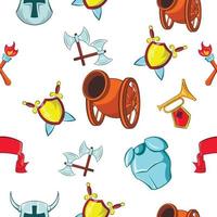 Medieval armor pattern, cartoon style vector