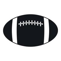 icono de pelota de rugby, estilo simple vector