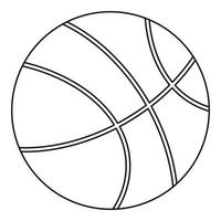 Basketball icon, outline style vector