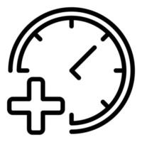 Wall clock icon outline vector. Time round vector