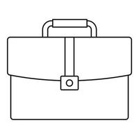 icono de maletín, estilo de contorno vector