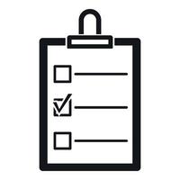 To do list icon, simple style vector