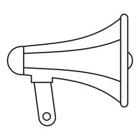 Megaphone icon, outline style vector