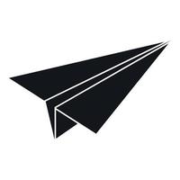 Paper airplane icon, simple style vector