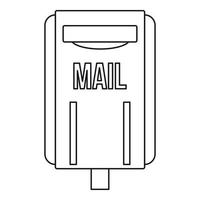 icono de publicación de casilla de correo, estilo de esquema vector