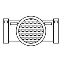 Drain system icon, outline style vector