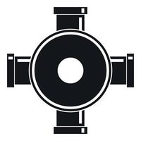 Pipe fitting icon, simple style vector