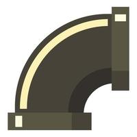 Sewage pipe icon, flat style vector