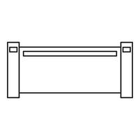Pipe piece icon, outline style vector