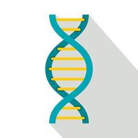 DNA symbol icon, flat style vector