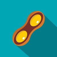 Soybean pod icon, flat style vector