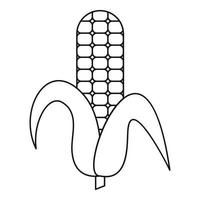 Ear of corn icon, outline style vector