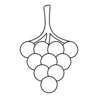 icono de rama de uva, estilo de contorno vector