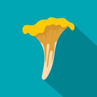 Chanterelle icon, flat style vector