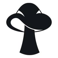 Small mushroom icon, simple style vector