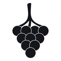 Grapes on the branch icon, simple style vector