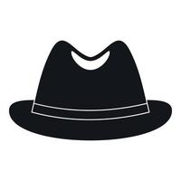 icono de sombrero de hombre, estilo simple vector