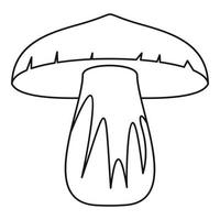 Forest mushroom icon, outline style vector