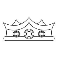 King crown icon, outline style vector