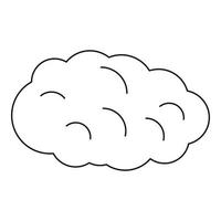 Cloud icon, outline style vector