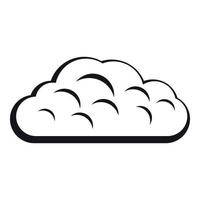 Winter cloud icon, simple style vector