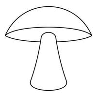 Birch mushroom icon, outline style vector