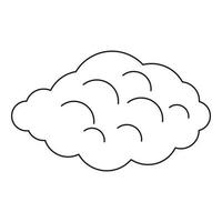Small cloud icon, outline style vector