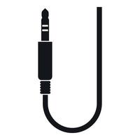 Microphone wire icon, simple style vector