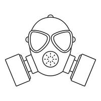 Respirator icon, outline style vector