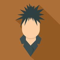 icono de cantante, estilo plano vector