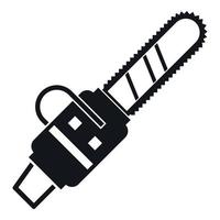 Gasoline powered chainsaw icon, simple style vector