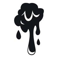 Dripping slime icon, simple style vector