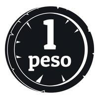 icono de peso, estilo simple vector