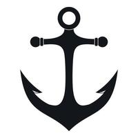 Anchor icon, simple style vector