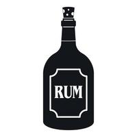 Rum icon, simple style vector