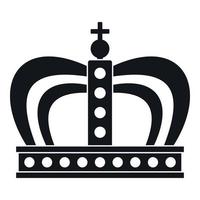 Monarchy crown icon, simple style vector