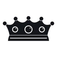 Jewelry crown icon, simple style vector