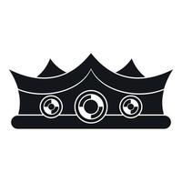 King crown icon, simple style vector