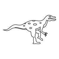 Ornithopod icon, outline style vector