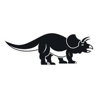 icono de styracosaurus, estilo simple vector