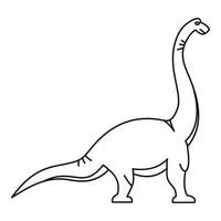 Brachiosaurus icon, outline style vector