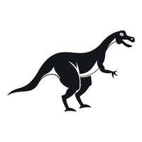 icono de dinosaurio terópodo, estilo simple vector