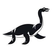 icono de dinosaurio elasmosaurino, estilo simple vector