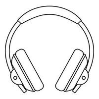 Headphone icon, outline style vector